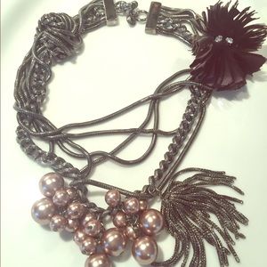 J. Crew bauble and rope necklace